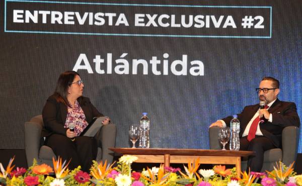 <i>“Somos un muy buen socio en tiempos buenos, pero quizás somos mucho mejor socio en tiempos malos”, afirmó Manuel Dávila, vicepresidente Ejecutivo Senior de Banco Atlántida Honduras. (Foto: José Carlos Flores-E&amp;N)</i>