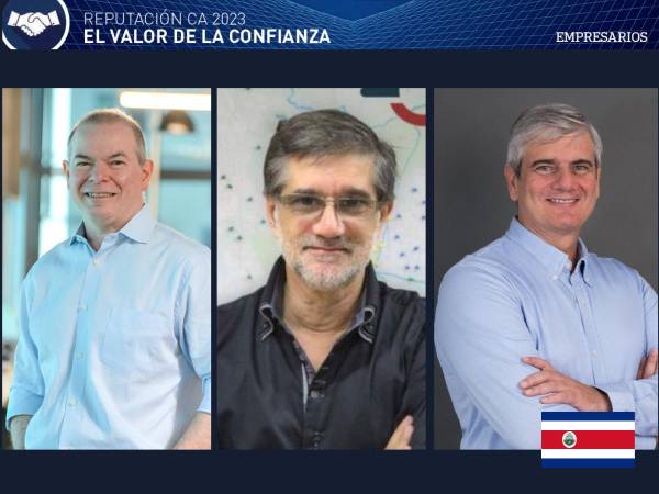 <i>Flavio Cotini, CEO de Walmart Centroamérica, Javier Núñez, co-fundador y CEO de Moovin App y Ramón Mendiola, CEO de FIFCO , lideran las percepciones de Confianza en Costa Rica.</i>
