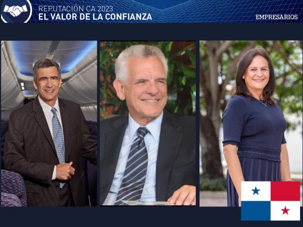 <i>Pedro Heilbron, CEO de Copa Airlines; Stanley Motta, presidente de Copa Holdings e Ilya Espino de Marota, subadministradora del Canal de Panamá. FOTO Revista Estrategia &amp; Negocios</i>