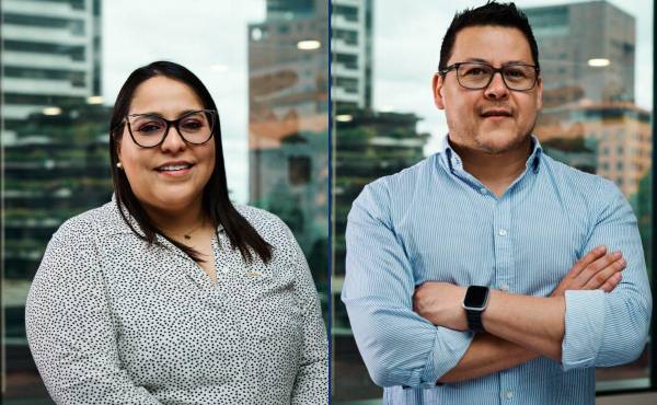 Lorena García, Marketing &amp; Communications Fuels Specialist y César Paz, Regional Brand &amp; Marketing Fuels Specialist.