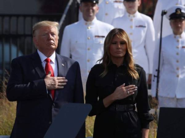 US President Donald Trump gestures during the 2019 Young Black Leadership Summit in the East Room of the White House in Washington, DC on October 4, 2019. (Photo by ANDREW CABALLERO-REYNOLDS / AFP)