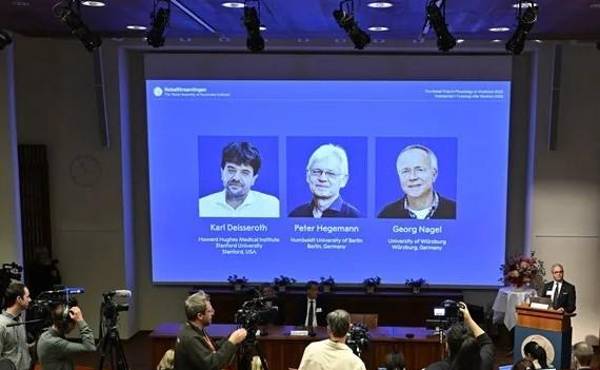 <i>Miembros de la Asamblea del Nobel anuncian a los galardonados con el Premio Nobel de Fisiología o Medicina de 2026. EFE/EPA/Ponus Lundhal</i>