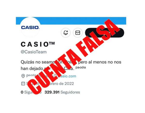 Aumentan cuentas falsas de CASIO en Twitter ¡NO caiga!