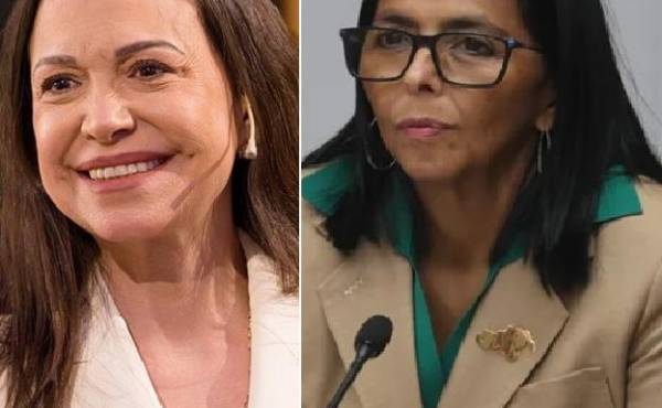 María Corina Machado demostró en una multitudinaria convocatoria en Madrid que la diáspora exige elecciones. Delcy Rodríguez comenzó este domingo un marcha de varios días por Venezuela para ganar consenso interno. (Fotos: Archivo)