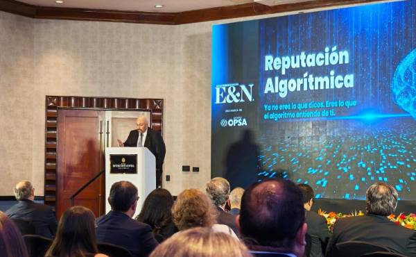 <i>“La reputación siempre fue una interpretación. La novedad es quién nos está ayudando a obtenerla”, planteó Castellán. (Foto: José Carlos Flores-E&amp;N)</i>