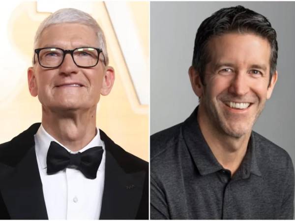 Tim Cook pasará la posta del gigante y emblemático Apple a John Ternus. (Foto: Variety)