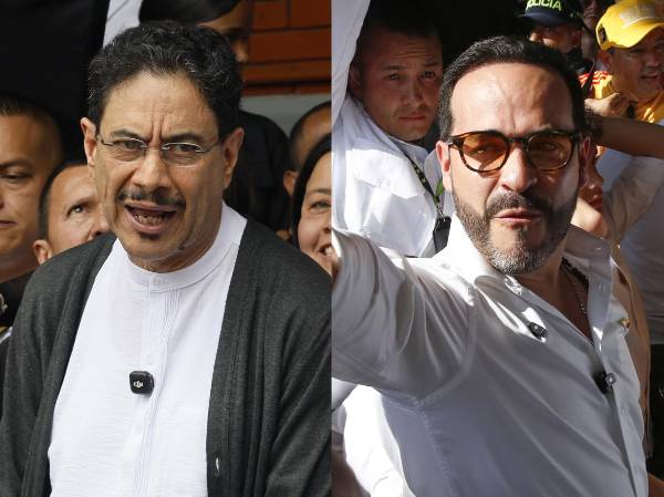 <i>Combo de fotografías que muestra al candidato presidencial por el partido oficialista Pacto Histórico, Iván Cepeda (i), y al candidato de ultraderecha Abelardo de la Espriella, del movimiento Defensores de la Patria. De la Espriella y Cepeda disputarán en segunda vuelta la Presidencia de Colombia el próximo 21 de junio tras ser los más votados en la primera ronda celebrada este domingo. EFE/ Carlos Ortega / Ernesto Guzmán Jr.</i>
