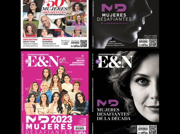 <i>Diez ediciones que con profundidad y consistencia fueron documentando la evolución del liderazgo femenino en la región. (Fotos: E&amp;N)</i>