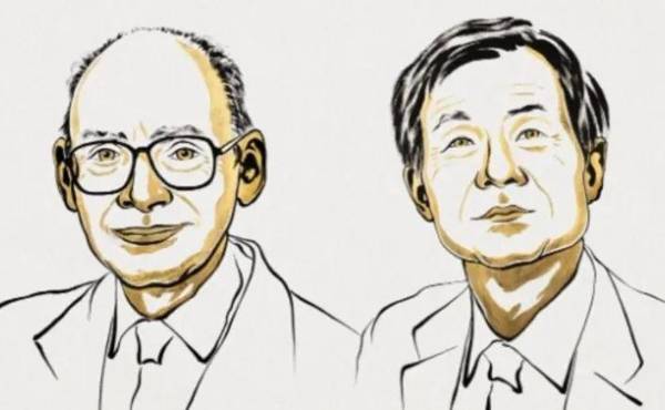 Los profesores Henri Kagan y Kenso Soai, distinguidos por el Nobel de Química 2026. (Foto: Cortesia)