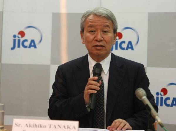 Akihiko Tanaka, presidente de la Agencia de Cooperación Internacional del Japón (JICA).