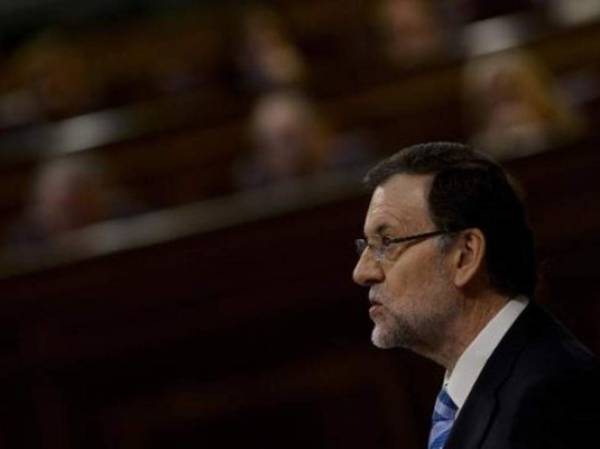 El presidente del Gobierno español, Mariano Rajoy, en el Congreso de los Diputados en Madrid.