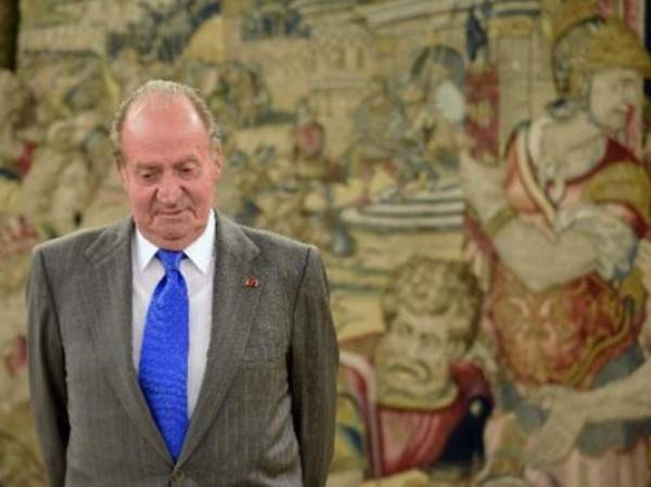 El rey Juan Carlos, antes de una audiencia en el palacio de la Zarzuela.