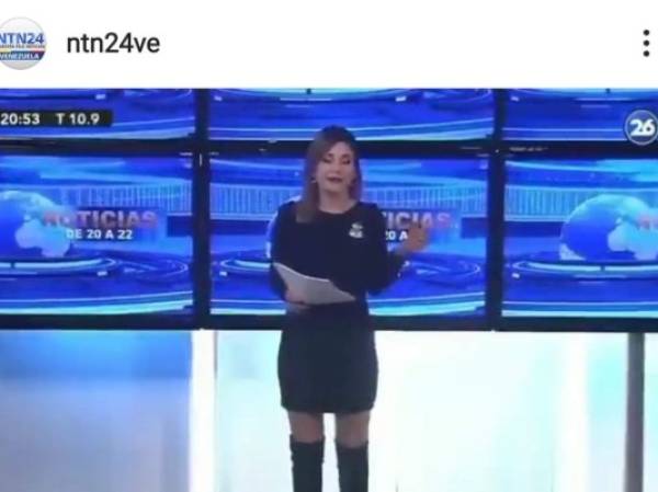 Noelia Novillo, presentadora y periodista argentina, cuando hacia el anuncio en vivo.