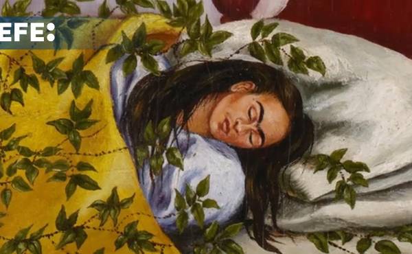 <i>El autorretrato surrealista 'El Sueño (La cama)', de la pintora mexicana Frida Kahlo, que se subastará este jueves en Nueva York, podría marcar un récord y convertirse en la obra de arte más cara realizada por una mujer. IMÁGENES: SOTHEBY'S </i>