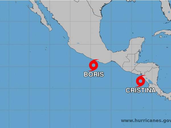La depresión tropical Tres-E se intensificó este lunes hasta convertirse en la tormenta tropical Cristina en el océano Pacífico, mientras la tormenta Boris continúa acercándose a las costas del sur de México y mantiene el potencial de provocar lluvias torrenciales, inundaciones y deslaves en varios estados del país, según informó el Servicio Meteorológico Nacional (SMN).