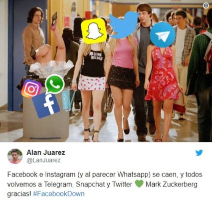 Usuarios se desahogan en memes por caída de WhatsApp, Instagram y Facebook