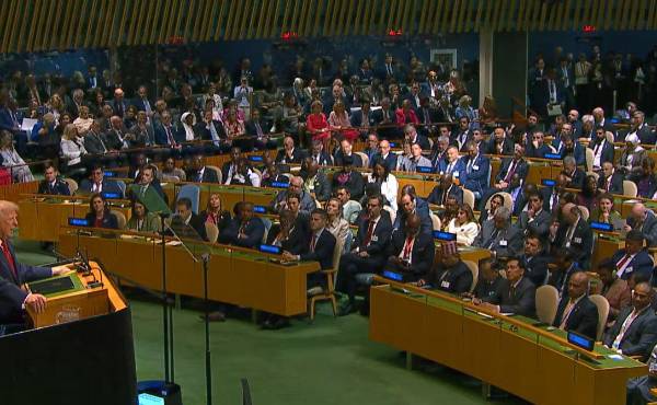 <i>Durante su intervención ante la Asamblea General, Trump amenazó con usar la fuerza militar en Latinoamérica si los intereses de Estados Unidos se ven amenazados. Foto de cortesía</i>