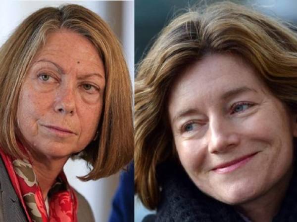 Jill Abramson (NYT) y Natalie Nougayrède (Le Monde). (Fotos. Archivo)