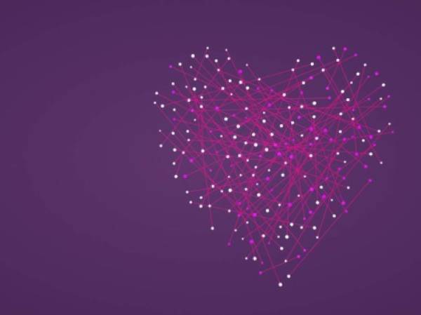 Abstract heart shaped Valentine's background.