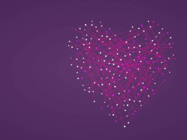 Abstract heart shaped Valentine's background.