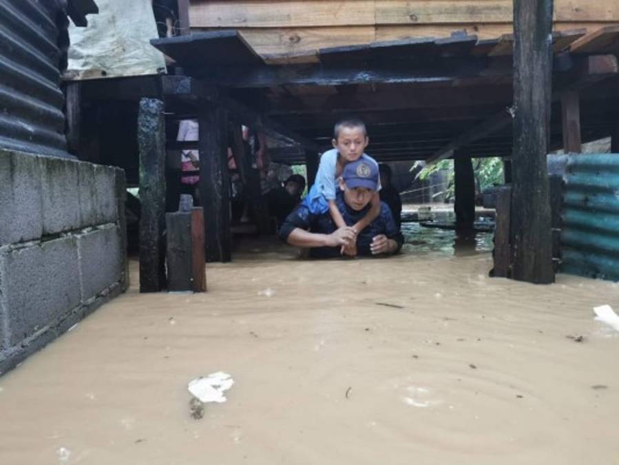 El presidente de Guatemala, Alejandro Giammattei, recorrió este 5 de noviembre áreas devastadas por la depresión tropical Eta y en Morales, Izabal, dio un balance preliminar de la emergencia.