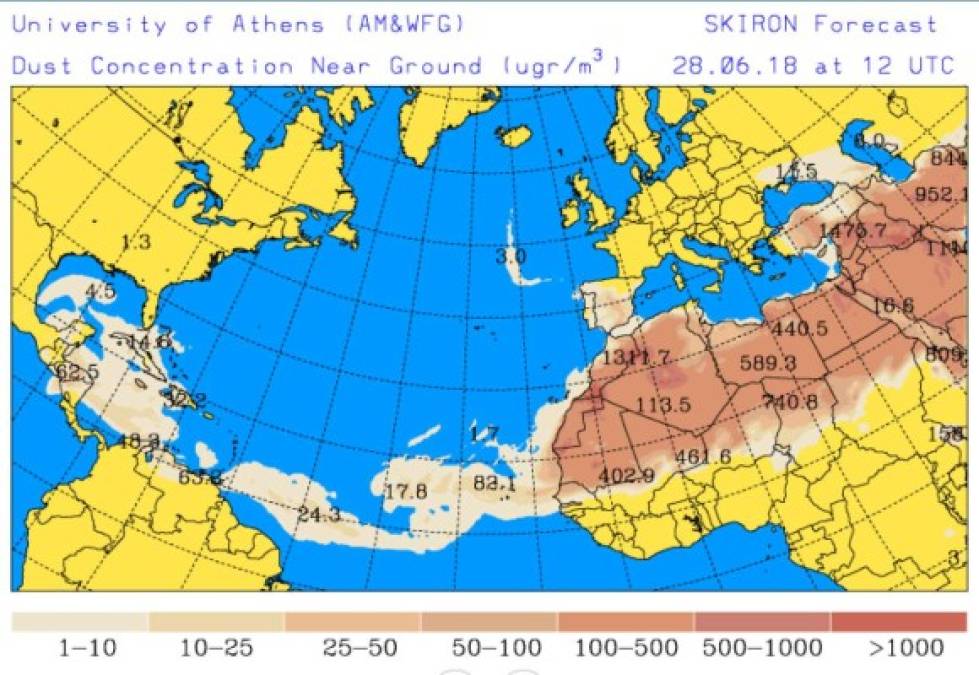 Centroamérica registra el ingreso de nube de polvo del Sahara