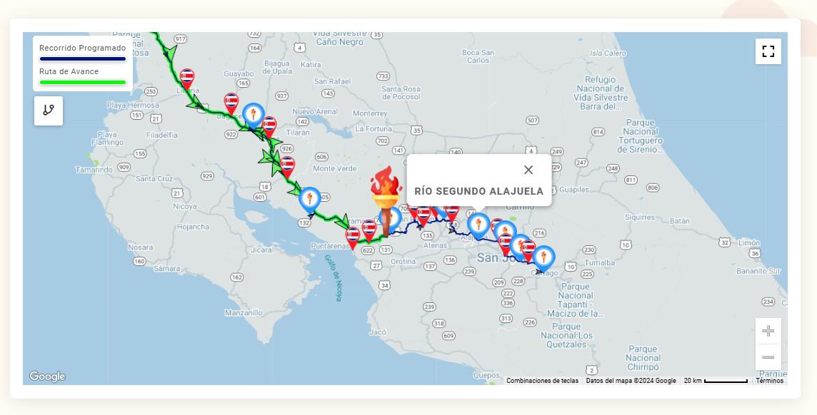 La Antorcha Centroamericana recorre Costa Rica y se puede seguir en tiempo real La Antorcha Centroamericana recorre Costa Rica y se puede seguir en tiempo real