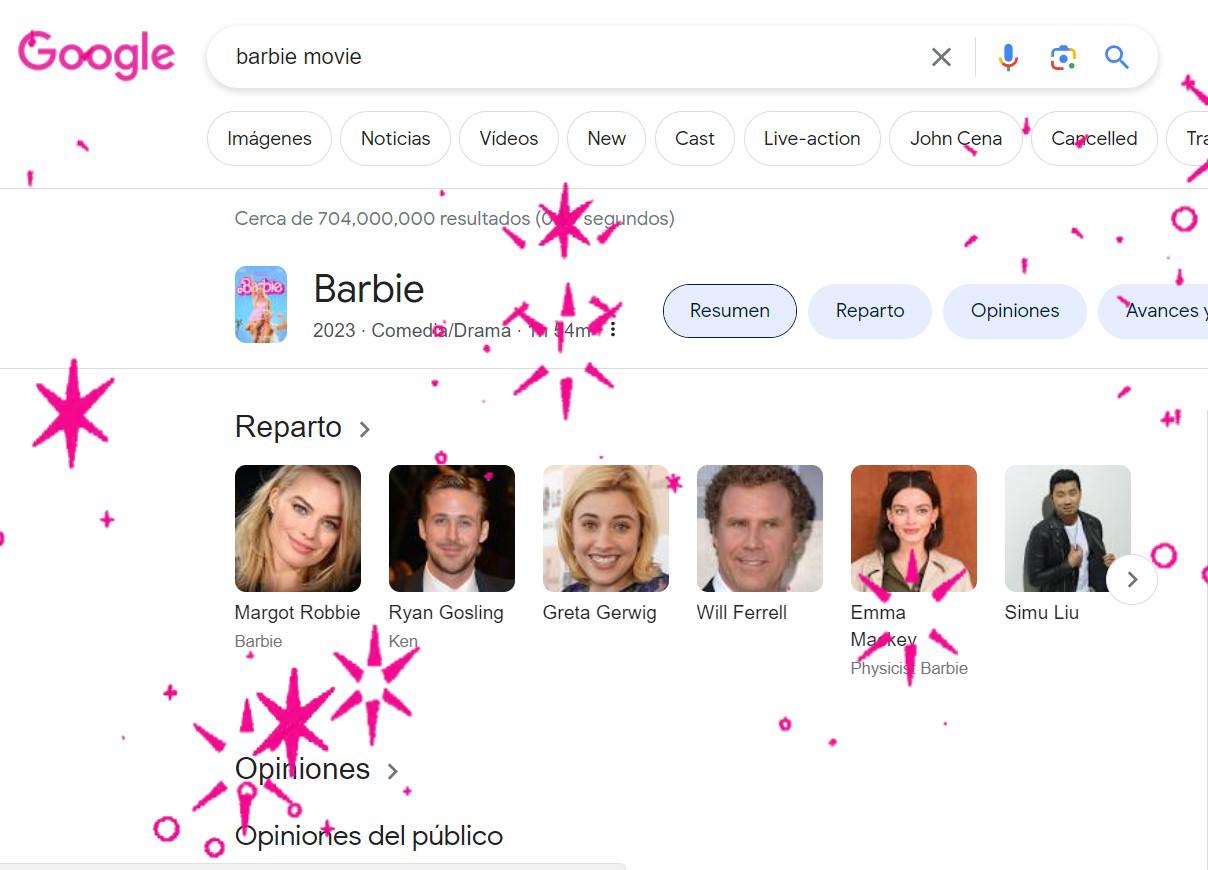 La ‘fiebre rosa’ se toma Google