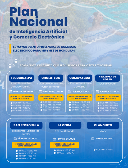 Realizarán capacitación gratuita en IA y comercio electrónico a mipymes de Honduras