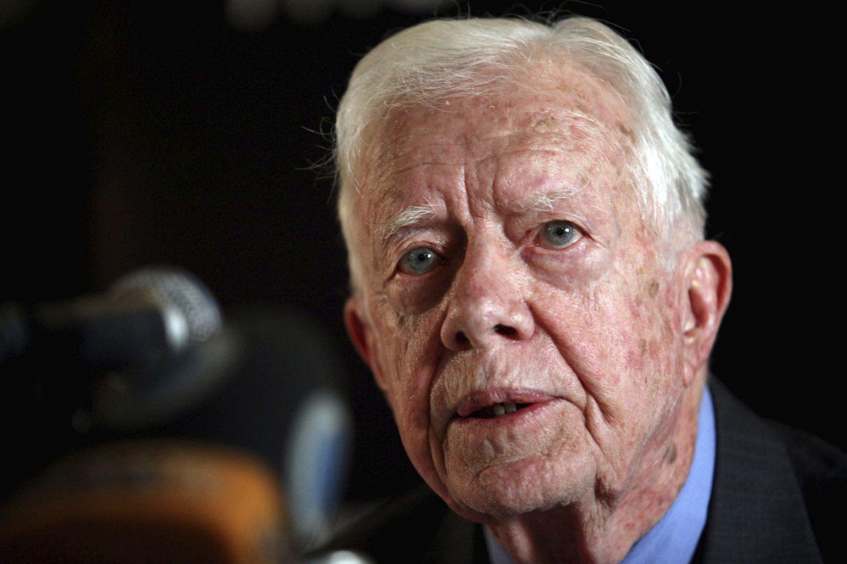 <i>JRS02. BOGOTÁ (COLOMBIA), 29/12/2024.- Fotografía de archivo del 22 de octubre de 2012, del expresidente de Estados Unidos Jimmy Carter, hablando durante una rueda de prensa en Jerusalén (Israel). Carter, electo en 1976 y ganador del Premio Nobel de la Paz en 2002, murió este domingo a los 100 años en su hogar de Plains, Georgia, rodeado de su familia, confirmó el Centro Carter en un comunicado. EFE/ Abir Sultan</i> <i>JRS02. BOGOTÁ (COLOMBIA), 29/12/2024.- Fotografía de archivo del 22 de octubre de 2012, del expresidente de Estados Unidos Jimmy Carter, hablando durante una rueda de prensa en Jerusalén (Israel). Carter, electo en 1976 y ganador del Premio Nobel de la Paz en 2002, murió este domingo a los 100 años en su hogar de Plains, Georgia, rodeado de su familia, confirmó el Centro Carter en un comunicado. EFE/ Abir Sultan</i>