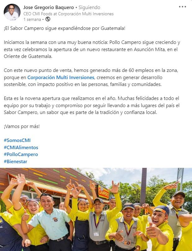 ¿Qué representa para Pollo Campero abrir nuevos restaurantes en Totonicapán?