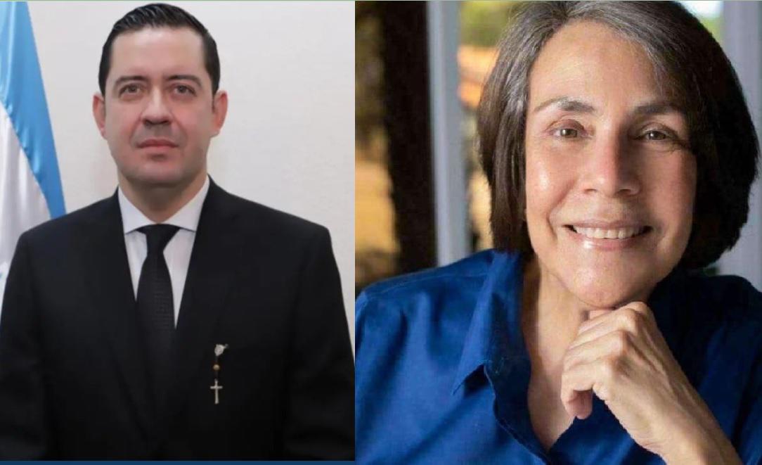 Dos de los principales funcionarios del Gabinete anunciados: Emilio Hernández Hercules (ministro de Finanzas) y Mireya Agüero (Canciller).