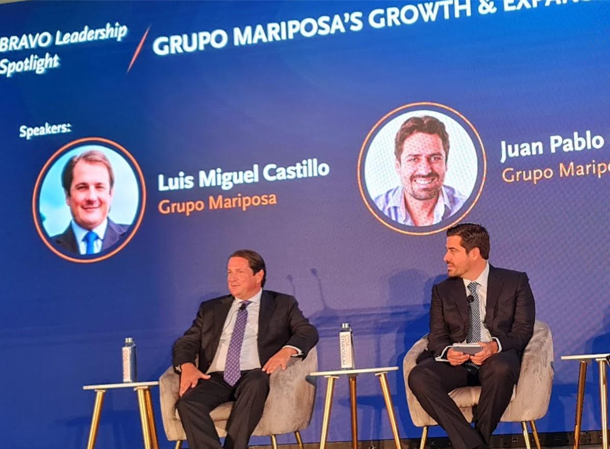 <i>Luis Miguel Castillo, presidente de Grupo Mariposa; Juan Pablo Mata, CEO de Grupo Mariposa. Foto E&amp;N</i>