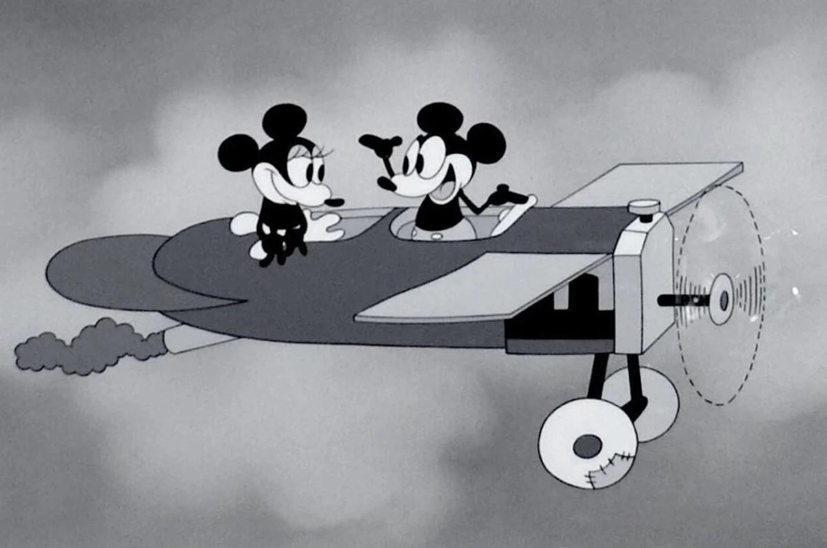 <i> 'Loco por los aviones', la primera caricatura en la que aparece Minnie Mouse.</i>