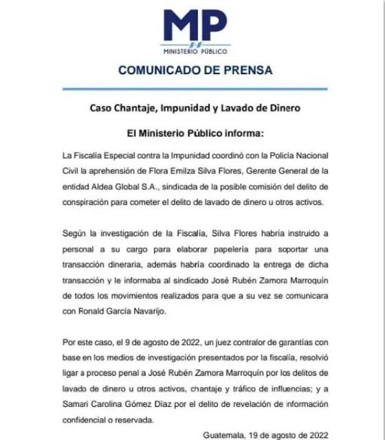 Guatemala: Capturan a gerente financiera de elPeriódico y allanan su vivienda Guatemala: Capturan a gerente financiera de elPeriódico y allanan su vivienda