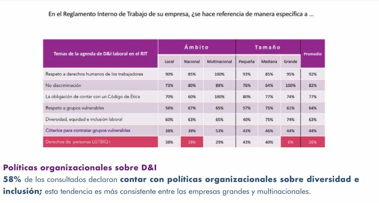 Panamá: 58 % de las empresas tienen políticas sobre diversidad e inclusión laboral