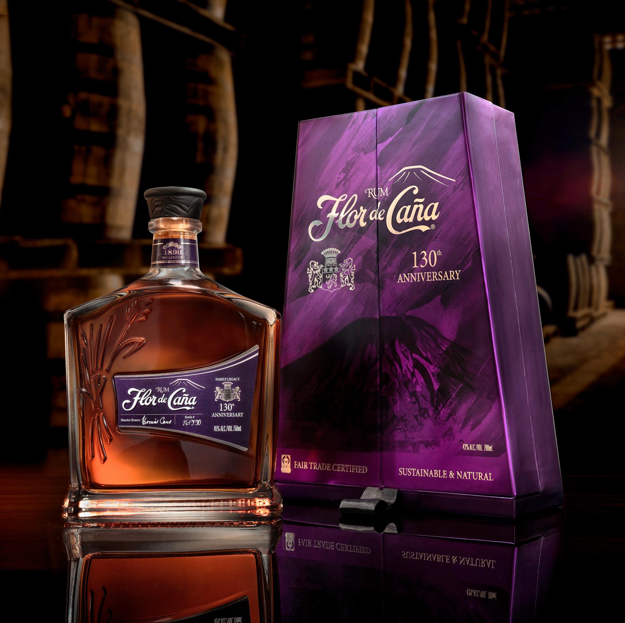 Ron Flor de Caña 130 Aniversario: Un espectacular ron a 45 grados lanzado en conmemoración del 130 aniversario de Flor de Caña. Añejado naturalmente en barricas de bourbon, este producto fue diseñado cuidadosamente por el Maestro Ronero Tomás Cano, quién tiene más de 35 años perfeccionando el arte de hacer ron.