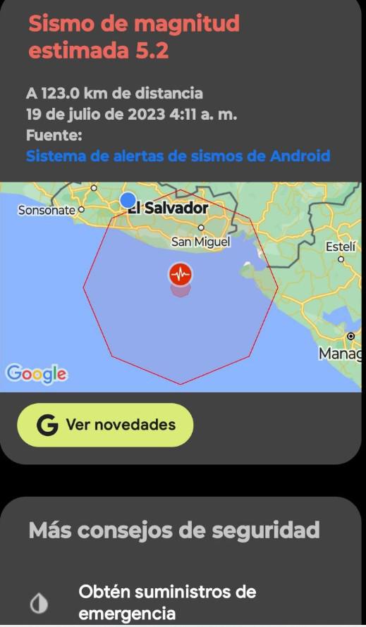 El Salvador: registran más de 100 réplicas tras el sismo del 6,8 grados del martes