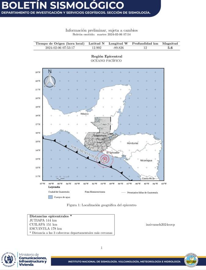 El Salvador: sismo de magnitud 5,7 alerta a la población