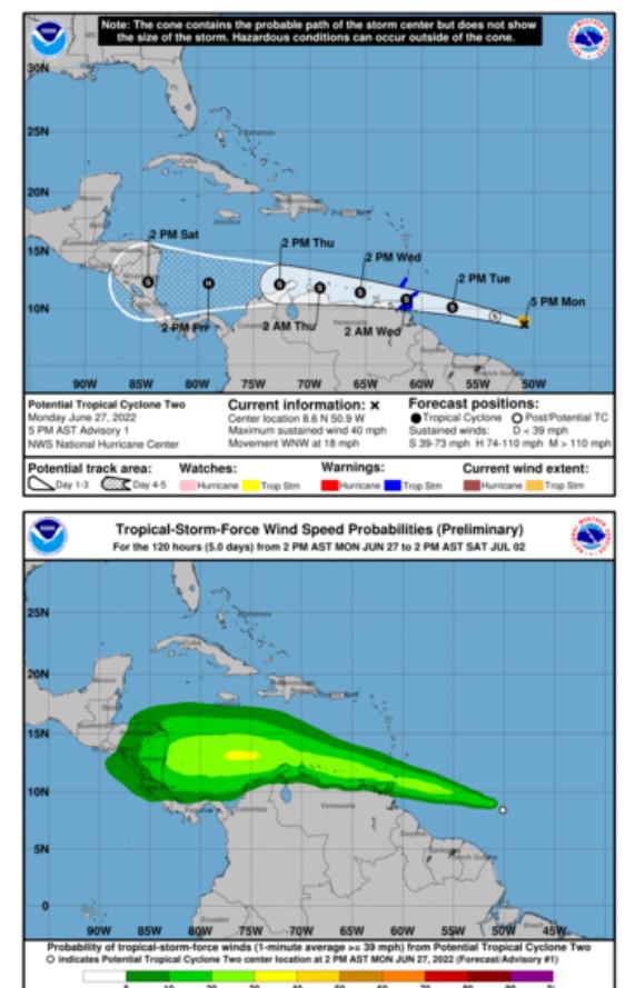 Centroamérica vigila trayectoria de depresión tropical con potencial ciclónico Centroamérica vigila trayectoria de depresión tropical con potencial ciclónico