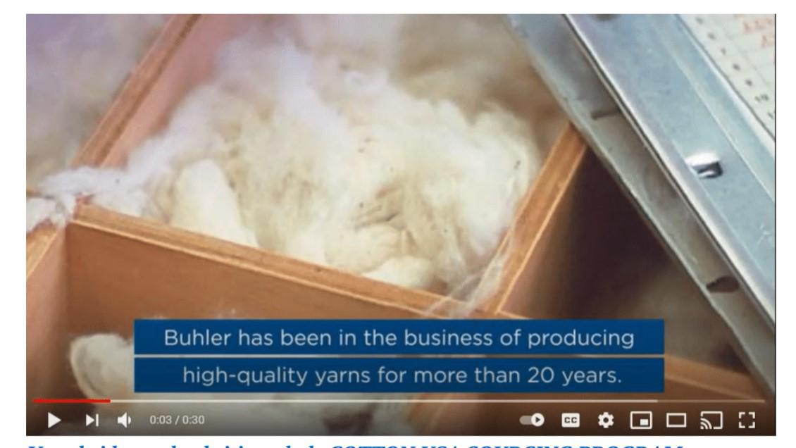 Buhler Quality Yarns Corp. es un orgulloso miembro del U.S. Cotton Trust Protocol® Buhler Quality Yarns Corp. es un orgulloso miembro del U.S. Cotton Trust Protocol®
